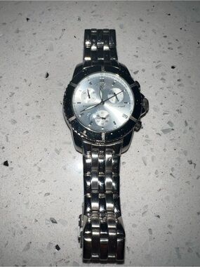 Swiss Legend Silver Chronograph Men's Watch with Silver Dial Monteco